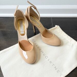 Stella McCartney 'Morgana' beige vegan leather heels, 37.5
